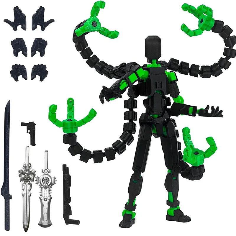 Tentacle Series T13 Action Figures 3D Printed Dummy Multi-Jointed Action Lucky Figure Desktop Ornament 13 Robot Model