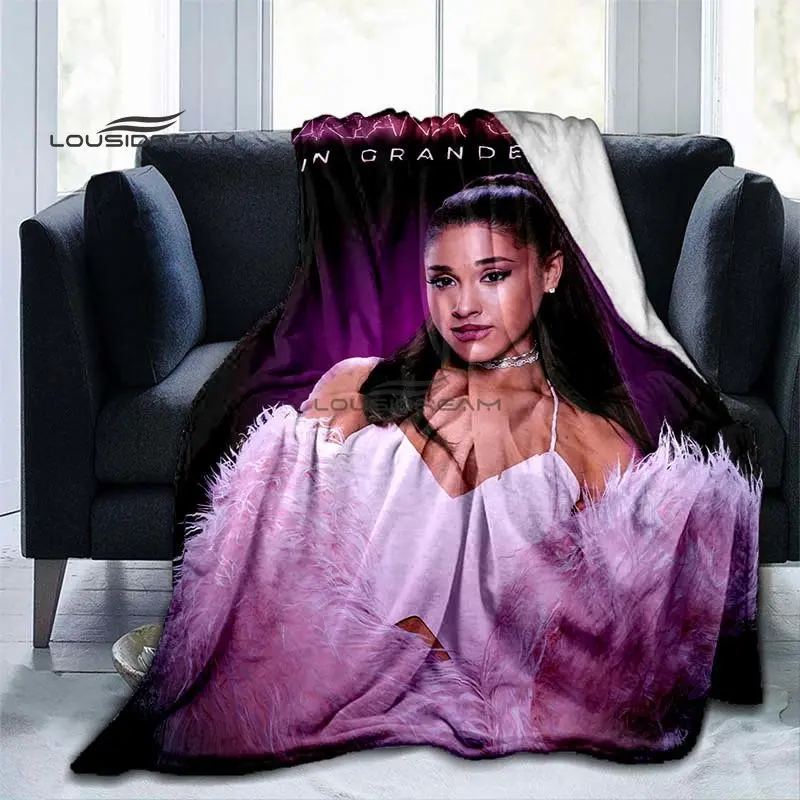 Ariana Grande Flannel Blanket Pop singer Home Decoration Fluffy blanket  Bedroom Bed Sofa Travel Camping thermal blanke