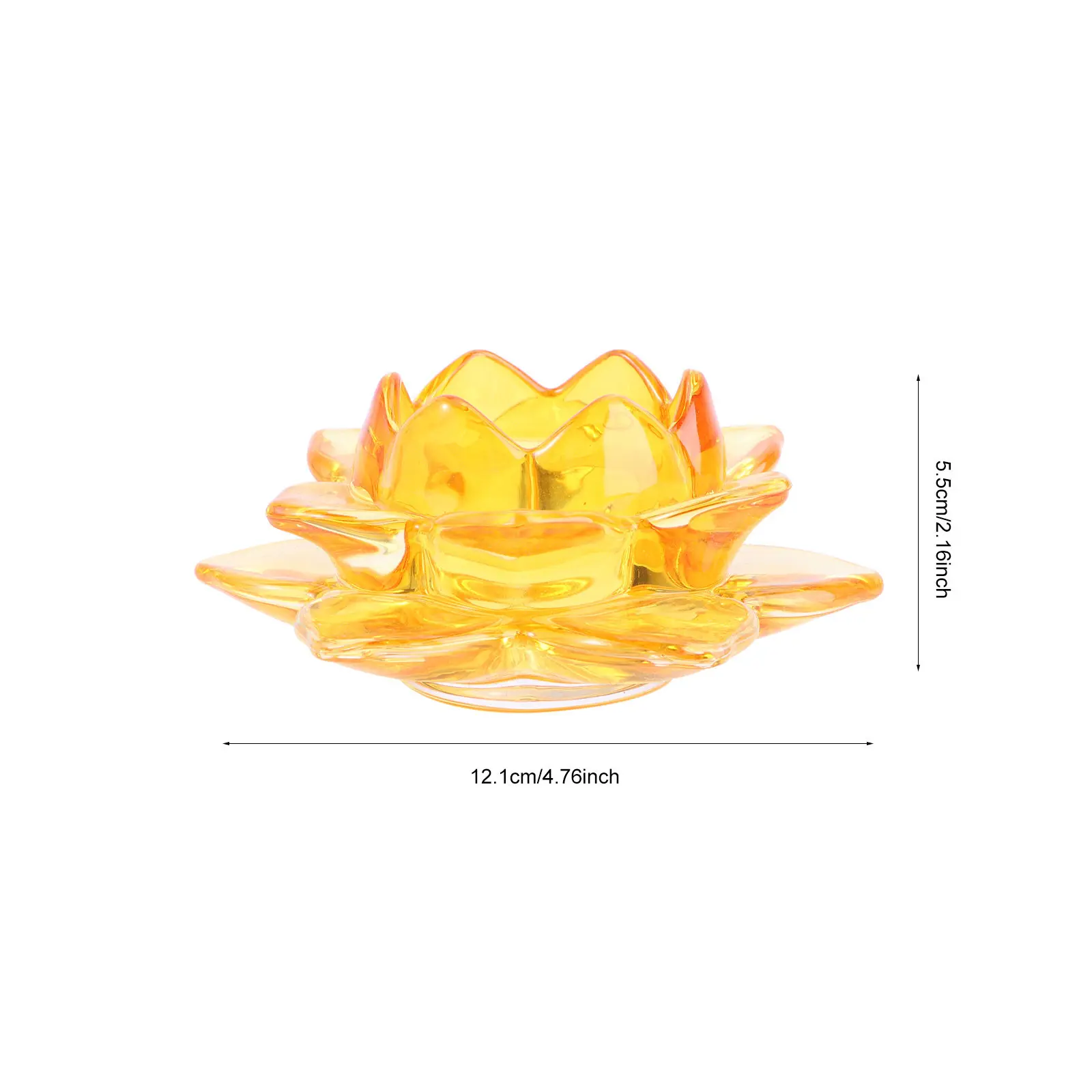 Crystal Lotus C Holder Thickened Glass Safe Beautiful Home Decor Elegant C Table nament Buddist Supply - view 5