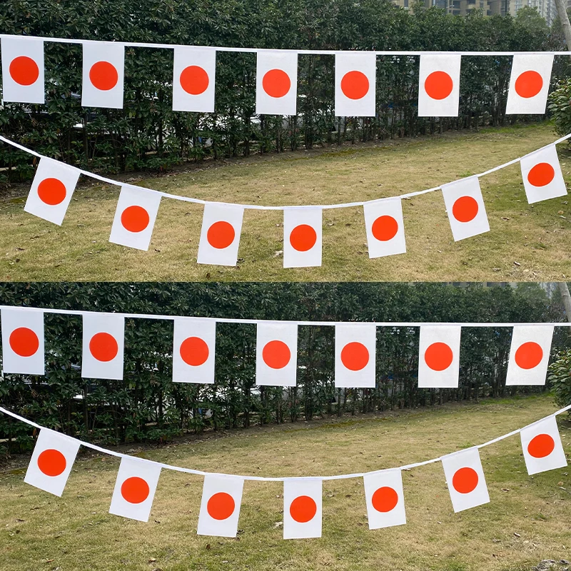 Aerlxemrbrae  20pcs/lot  japan bunting flags 14x21cm  Pennant japan String Banner Buntings Festival Party Holiday