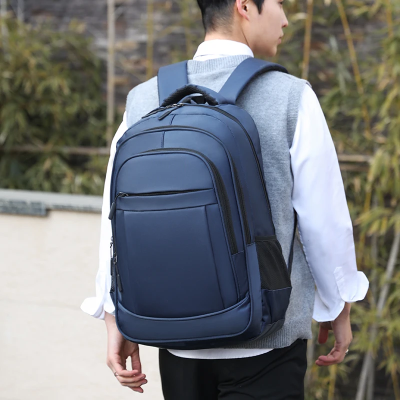 

Business Navy Blue Backpack for Men Large Capacity Waterproof Laptop Bag Multifunctional Travel Backpack
