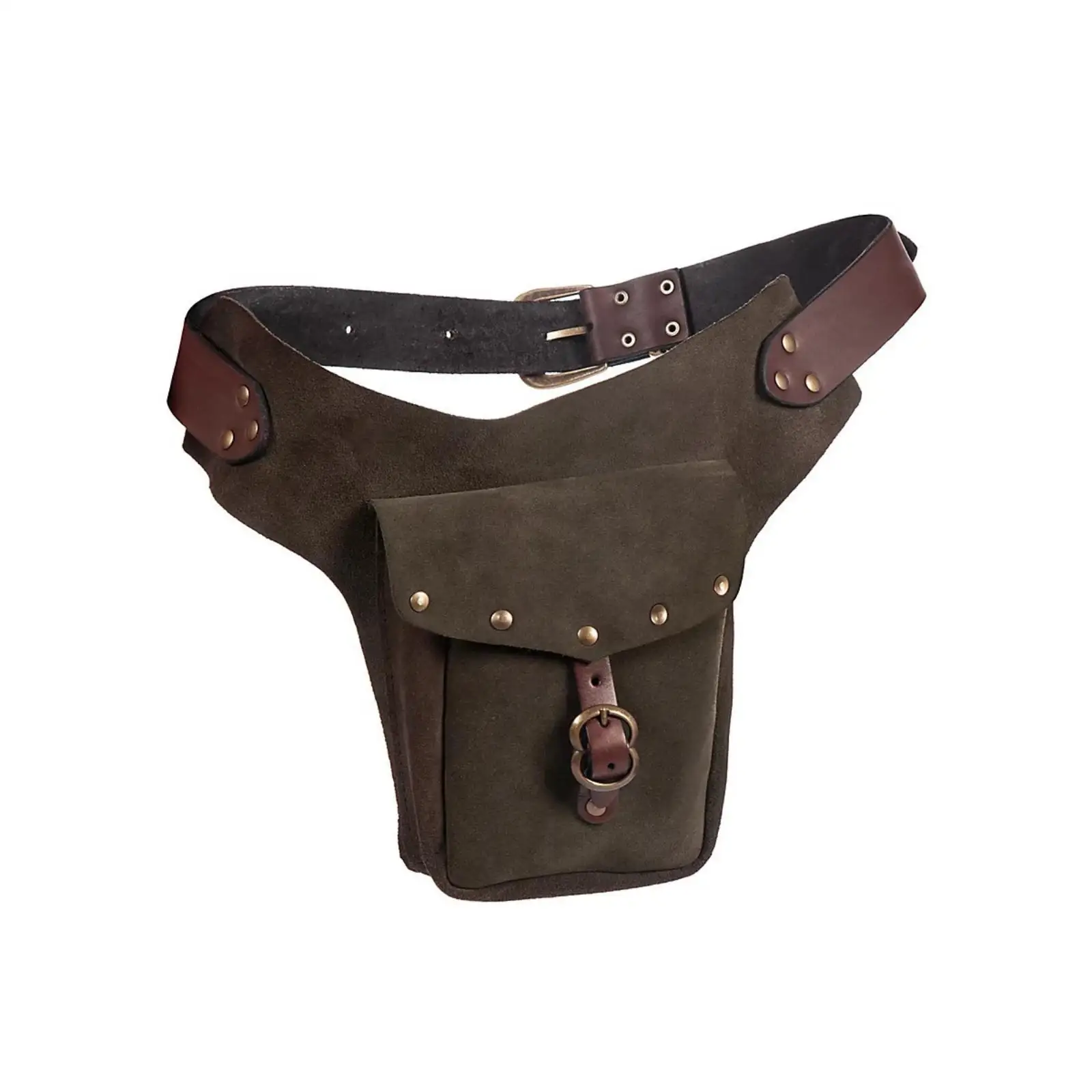 Waist Pouch with Adjustable Belt Multifunctional Ren Faire Belt Pouch Set Portable for Cosplayers, LARP Participants, Fan