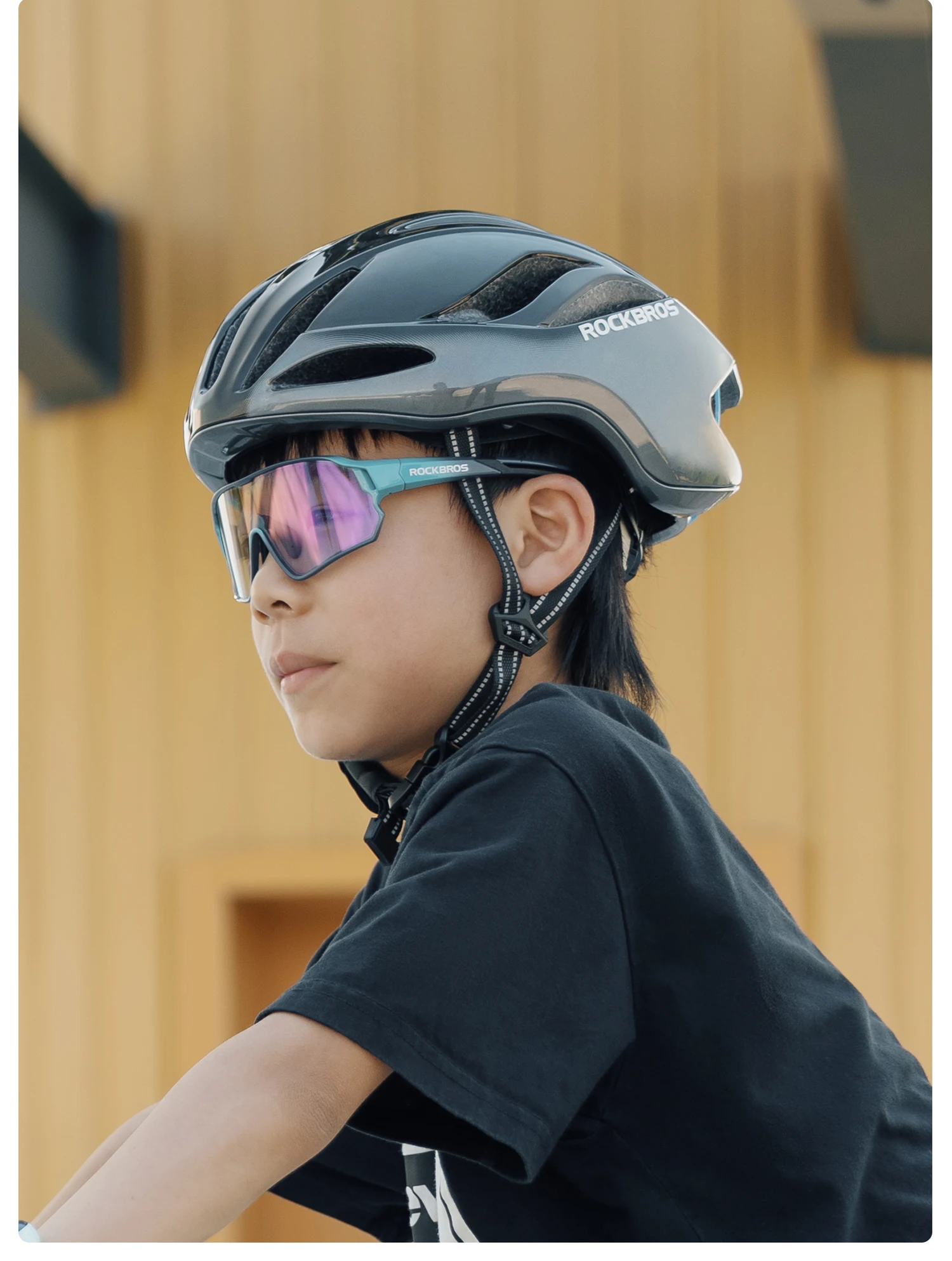 ROCKBROS Kinder-Fahrradhelm, atmungsaktiv, leicht, mit hochdichtem Schaumstoff, einteilig geformt, stoßdämpfend, Jugendhelm. – Detail 23