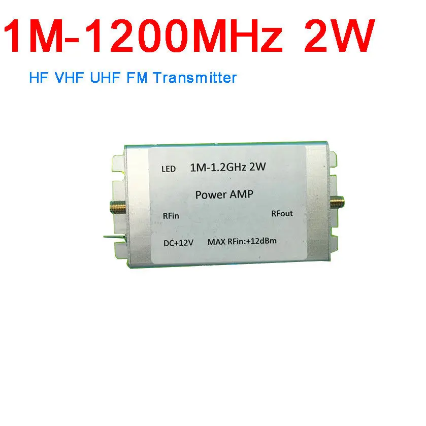 RF Power Amplifier 1-1200MHz 2W FOR RF AMP Ham Radio HF FM VHF UHF FM Transmitter Broadband