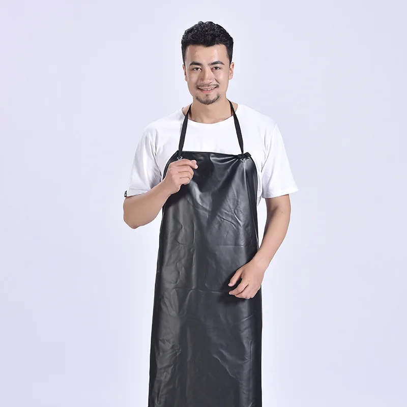 Black and Red Composite Oxford Cloth Aprons, Waterproof, Oil Resistant, Acid and Alkali Resistant, PVC Protection Supplies, New