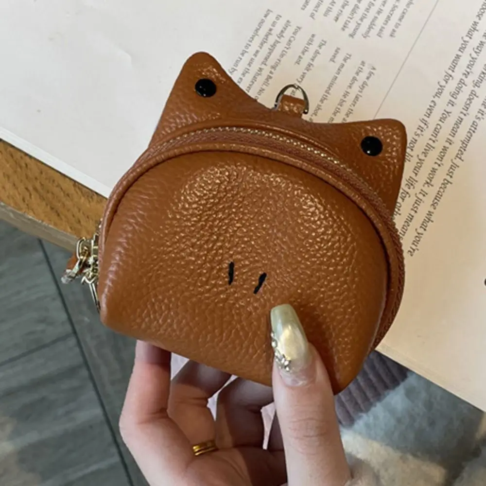 Portamonete in vera pelle con cerniera di lusso Portamonete per contanti Borsa per carte Borsa per il cambio Portachiavi con pochette Portamonete carino da donna