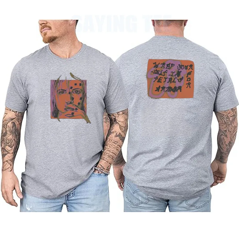 Hayley Williams T-Shirt Blütenblätter Skizzenkunst Grafik Vintage T-Shirt Rage Is A Quiet Retro-Stil Musikliebhaber Spruch T-Shirt Kurzarm – Detail 5