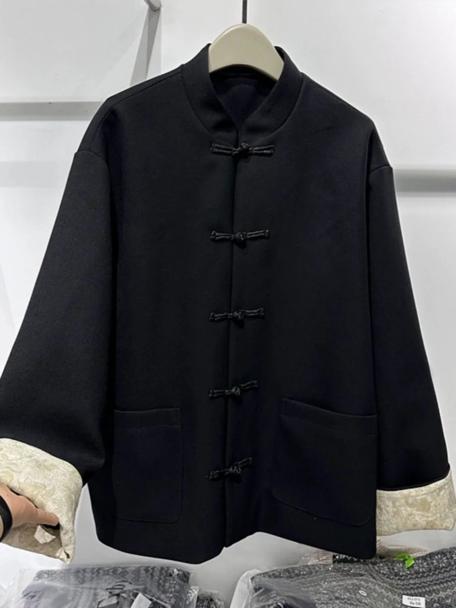 

Extra Large 300 Pou New Chinese Sle Men's And Women's Casual Suit Jaet Loose Fit Autumn Design Unique National Trend