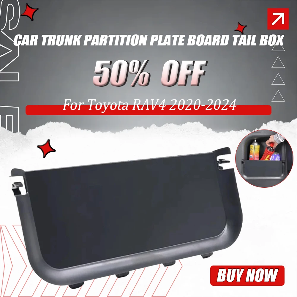 

Car Trunk Partition Plate Board Tail Box Fits For Toyota RAV4 2020-2024 Side Storage Organizer Partition Auto Interior Accessory