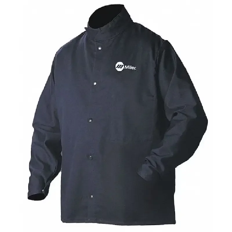

ArcArmor Welding Jacket, Navy, Cotton/Nylon, XL