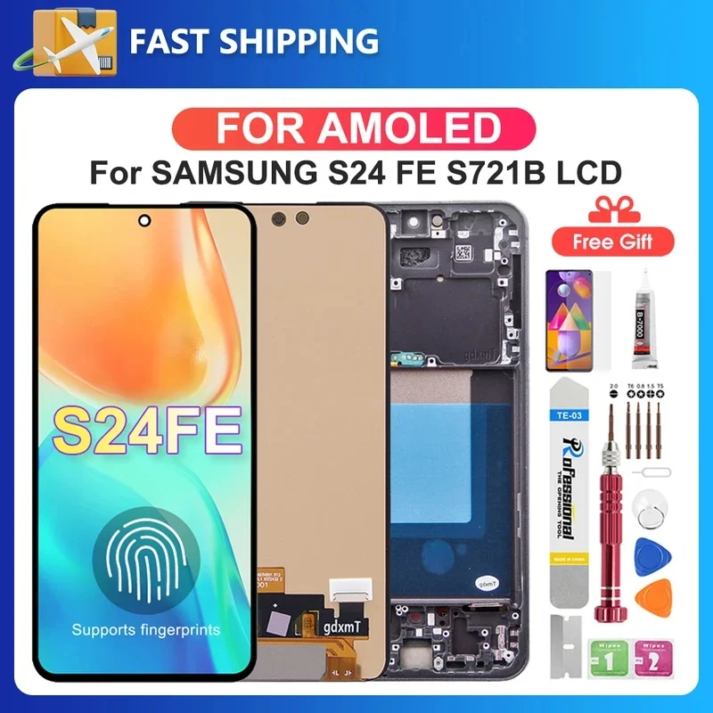 サムスン67インチs24-fe用-amoled-s24fe-s721b-s721u-s721w-s7210-lcdディスプレイ-タッチスクリーン-デジタイザーアセンブリ-交換用