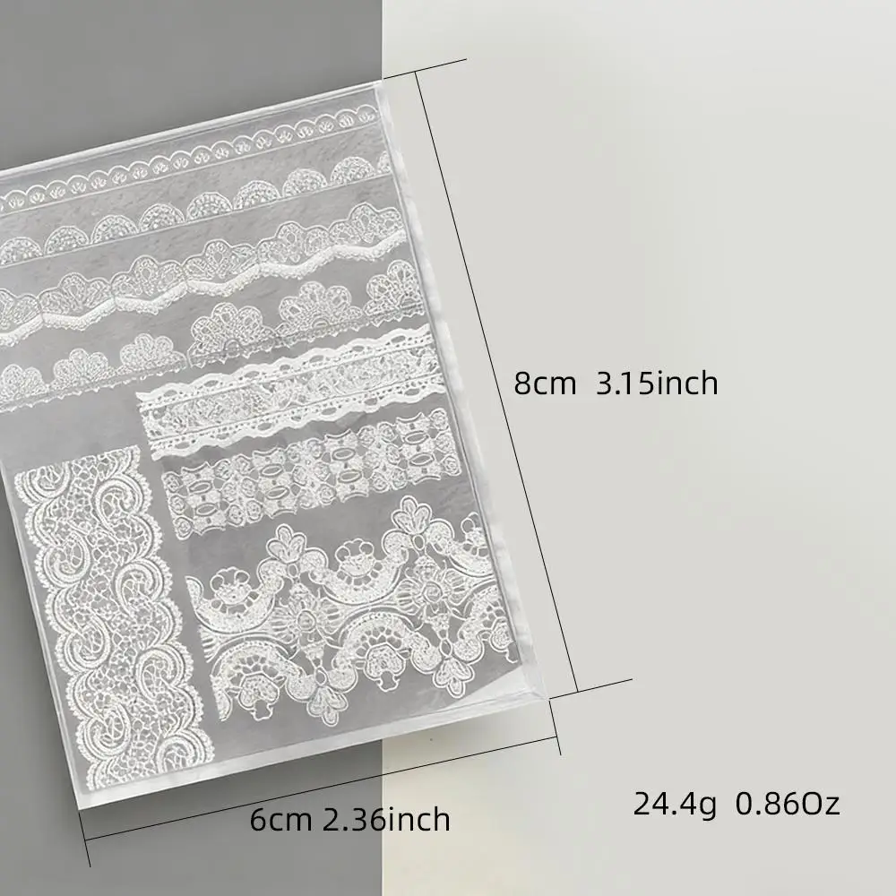 1 Stück 3D Spitzenrosen-Silikonform für Nagelkunst, Hohle Französische Karierte Muster, DIY Sexy Elegante Spitzen-Maniküre-Form