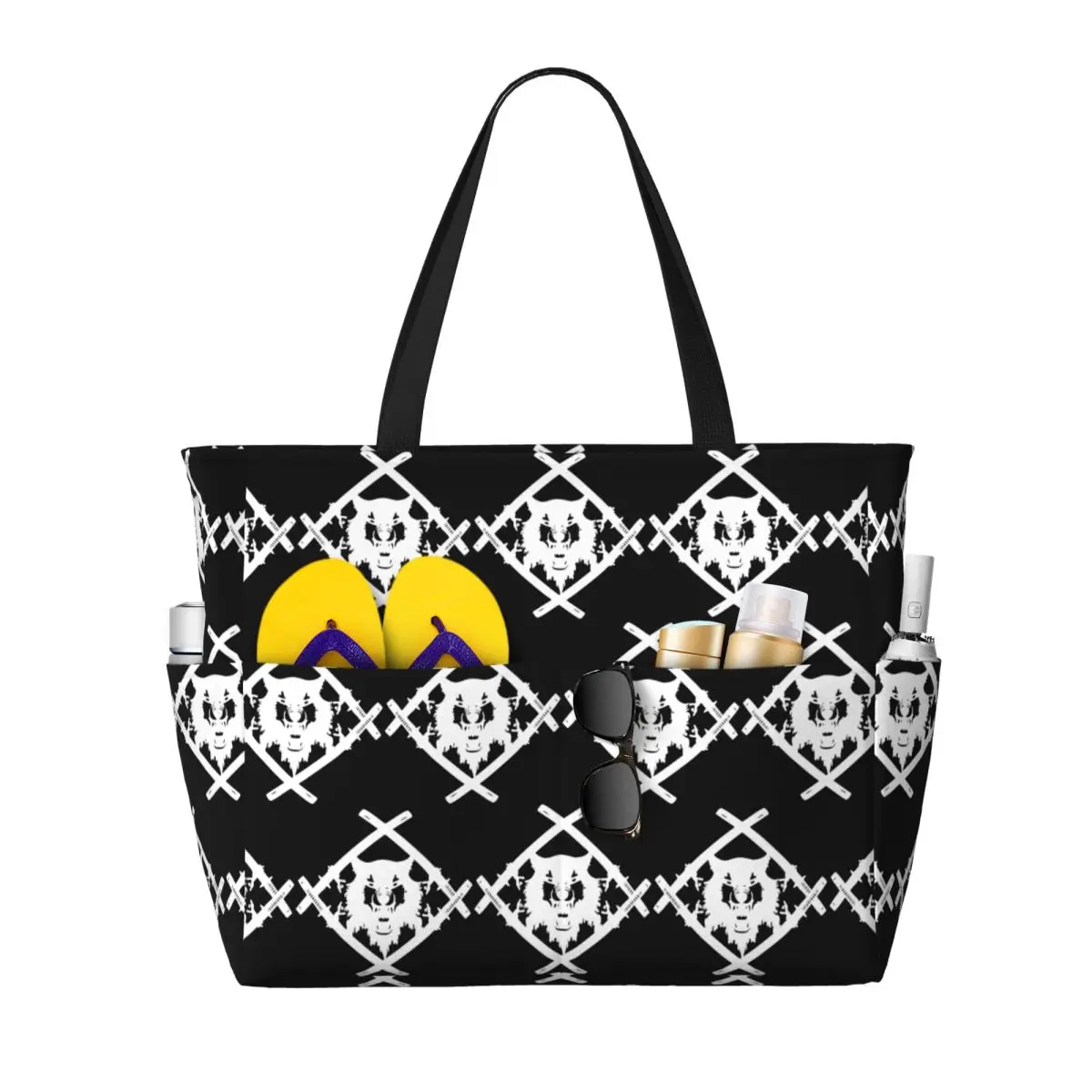 Xavier Wulf Merch Xavier Wulf Logo Beach Tote Bag Sport Gym Yoga Duffle Large Tote Bag Women Travel Bag Fitness bag