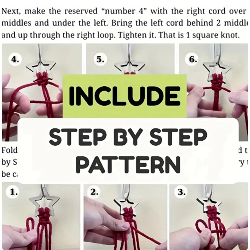 Kit DIY de árbol de Navidad tejido macramé, Kit de regalo artesanal de Navidad, muy adecuado para familiares y amigos, regalos navideños perfectos y duraderos