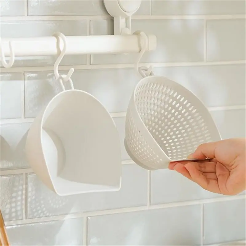 Simple Kitchen Double-Layer Vegetable Washing Basket Household Scallion Drain Basket Fruit Washing Water Strainer Basket