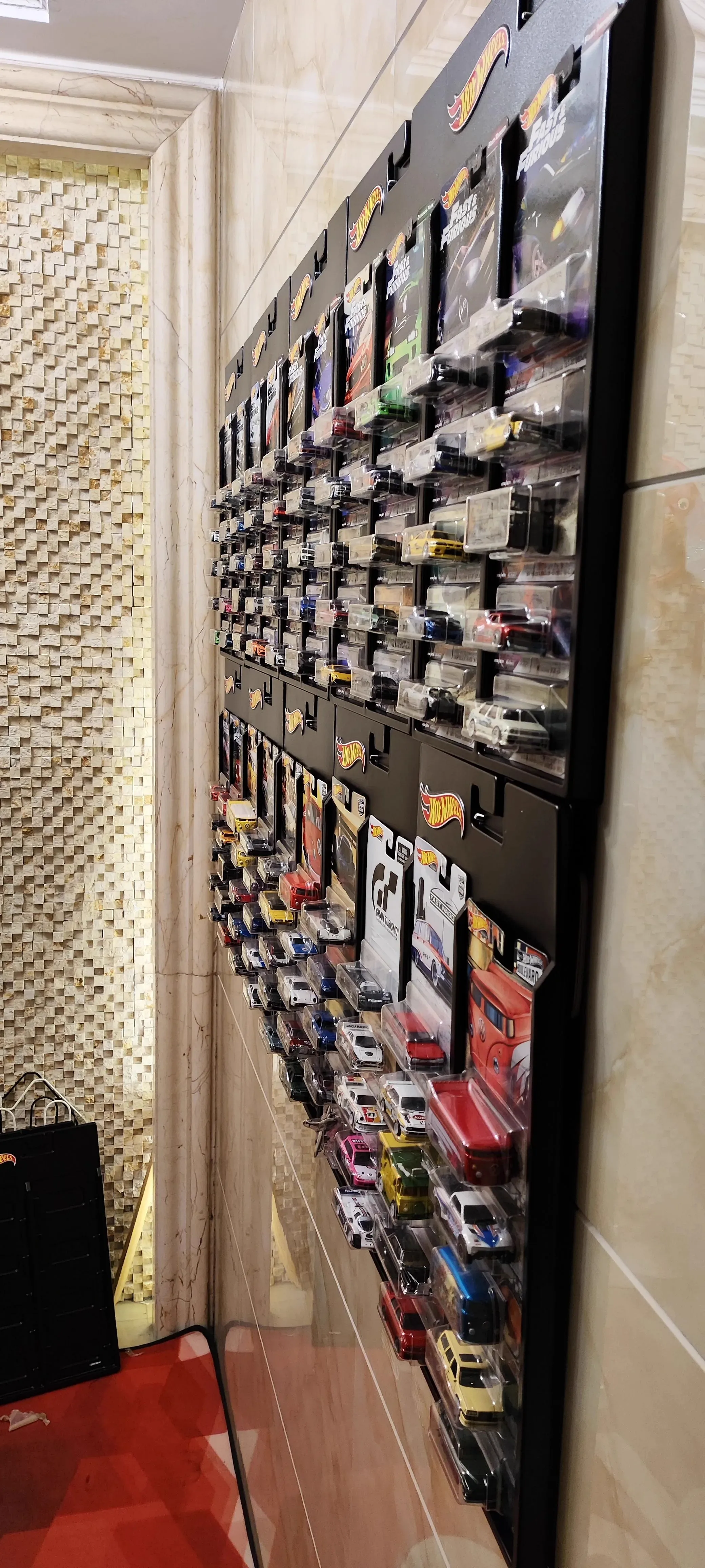 سلسلة ثقافة العجلات الساخنة 1/64 نموذج سيارة تخزين لوحة عرض معلقة زخرفة غرفة PVC للعجلات الساخنة لعبة عيد ميلاد مخصصة