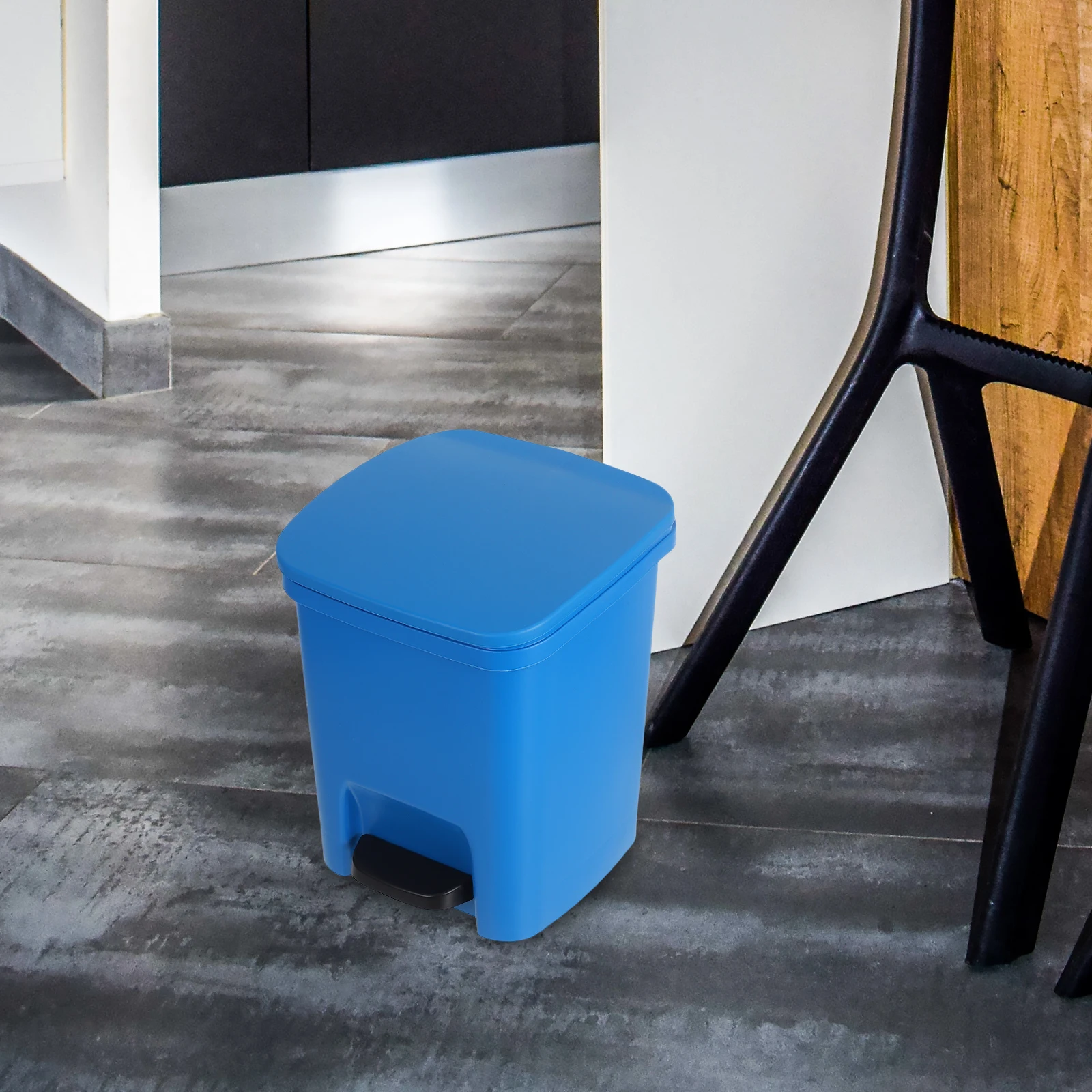 

Flip Trash Can Garbage Desktop Rubbish Bin Counter Household Dustbin Plastic Car Office