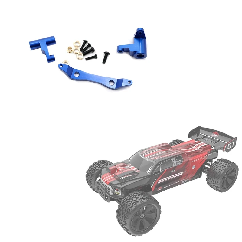 Metalen stuurcomponenten stuurinrichting voor 1/6 Redcat Racing Shredder RC Truck Upgrades Onderdelen