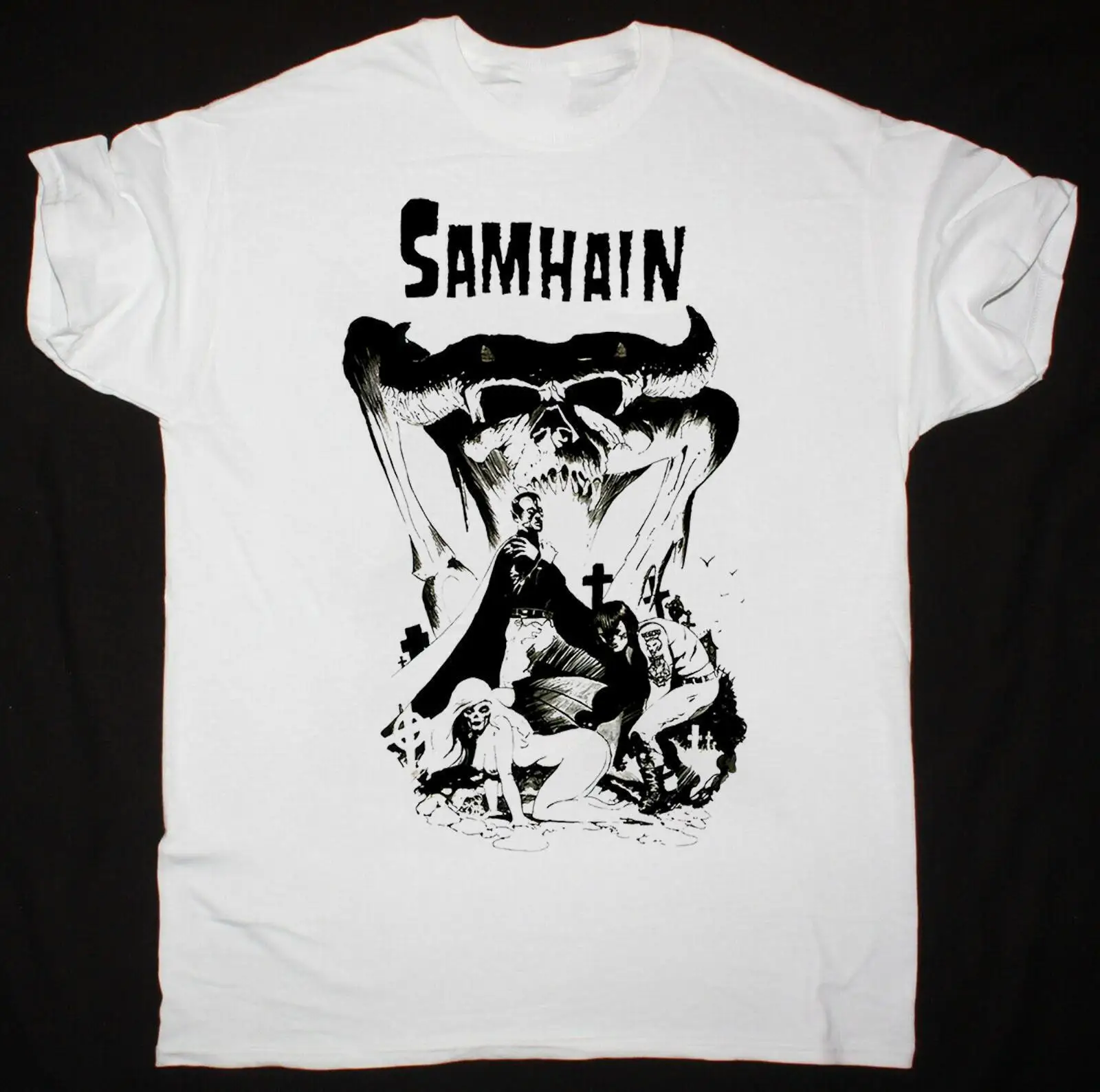 Retro Samhain Final Descent Shirt Short Sleeve White Men Unisex S-4XL Fastship