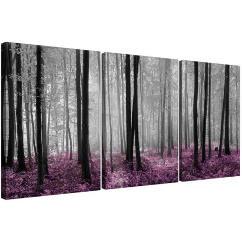 

Plum Forest Woodland Trees 3Pcs Posters Wall Print Art Canvas Picture Home Decor Paintings for Living Room Decoration