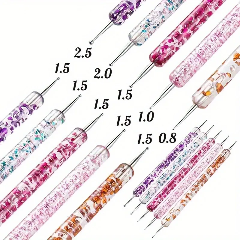 8/10/13/15Pcs/lot Nail Art Brushes Set Nail Pen Set Nail Art Liner Brush Nail Art Rhinestones Jewelry Accessories Pen Manicure