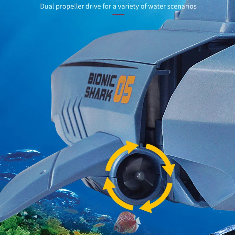 Rc submarino com câmera 480p barco subaquático brinquedo de controle remoto tubarão robôs animais em barcos controlados por rádio brinquedos para crianças