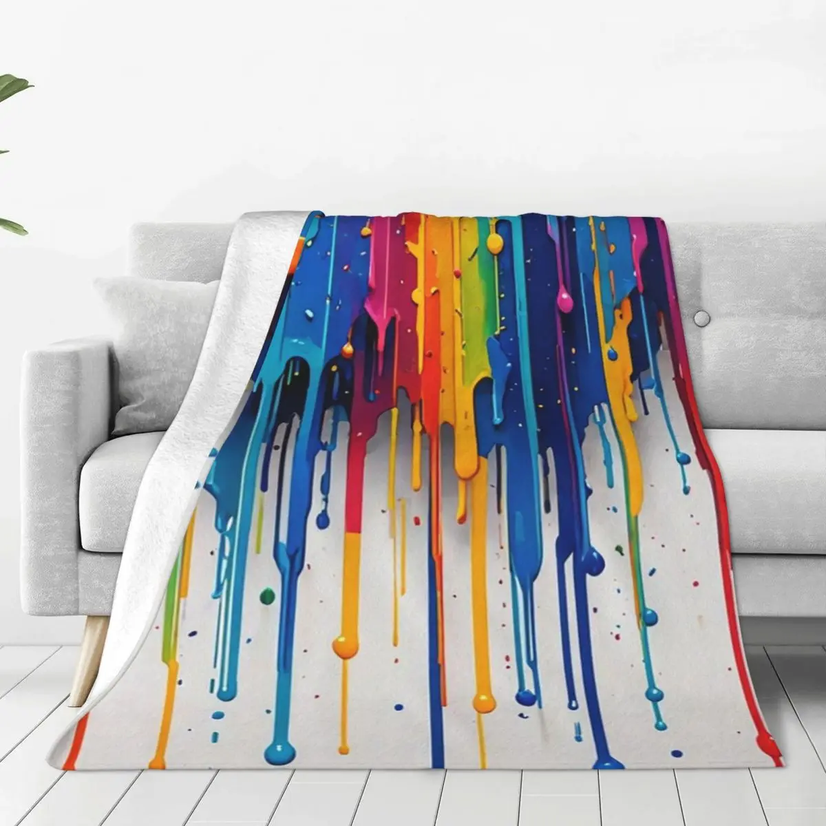 Ink Smashed And Dripping On The Wall Blanket Fleece Super Soft Sofa Throw Blankets For Couch Bedding Throws Bedspread Quilt