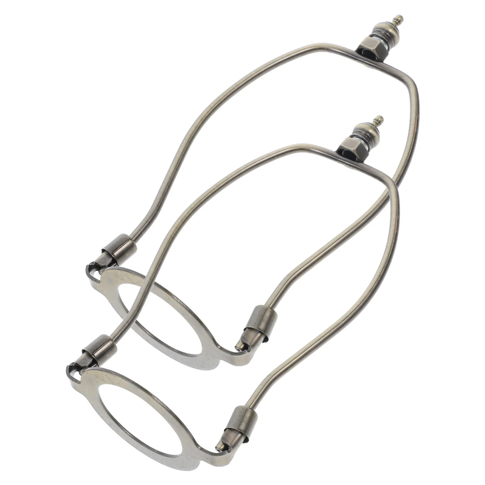 

2Pcs Lamp Harp Kit Finial Lamp Shade Holder Alloy Bracket for Floor Table Lamps Repair Replacement Accessory Harp