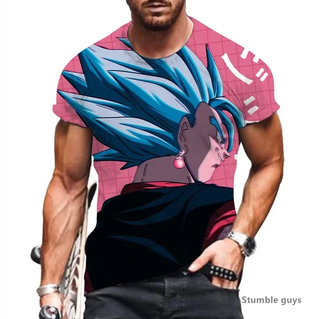 Sommer Herren Gym Goku T-Shirt Männer Tops Super Saiyan Dragon Ball T-Shirt Kakarot Vegeta Fitness