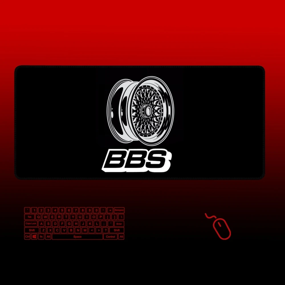 BBS Mouse Pad Gamer Large Rubber Art Desk Decor Gaming Mouse Pad Locking Edge Big Computer Mousepad Laptop Desk Mat