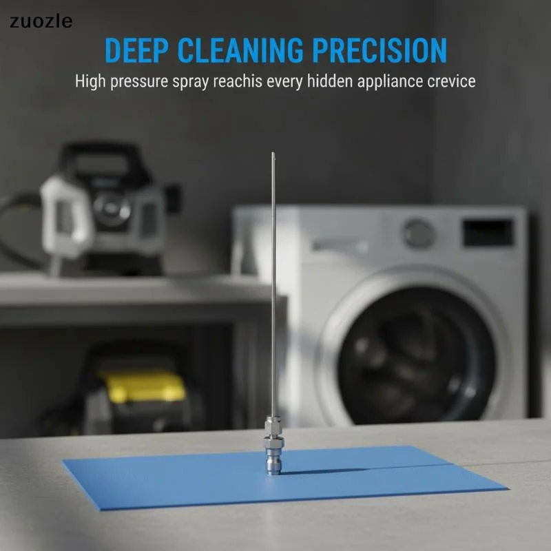 exquisiteStainless Steel High Pressure Cleaning Needle Straight Bent Nozzle 1/4 Quick Connector For AC Washing Machine Cleaning