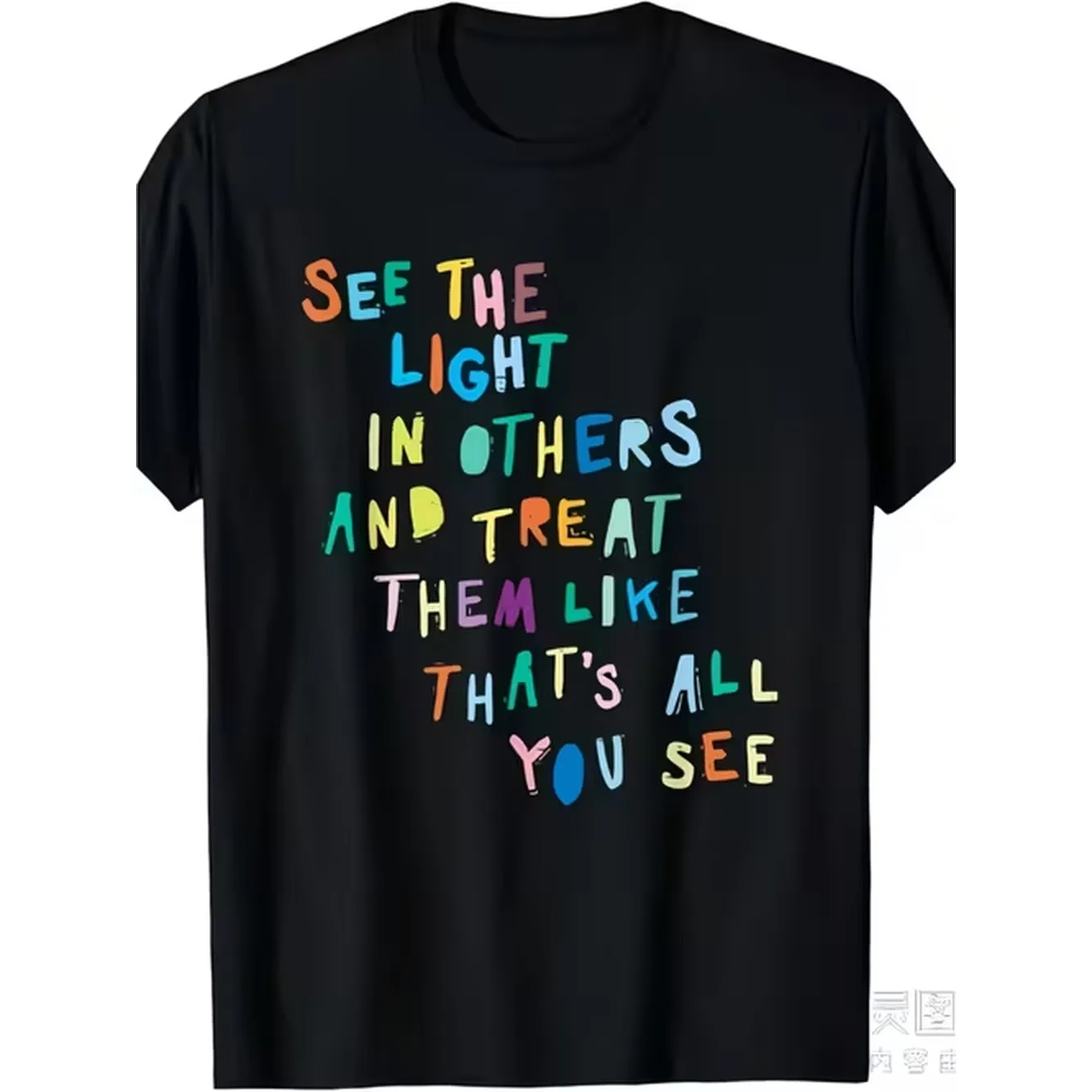 Camiseta con mensaje positivo inspirador, 100% algodón, 180 g/m², estilo retro, cuello redondo, manga corta, con estampado de texto multicolor, ropa informal para hombre y mujer, lavable a máquina, camiseta de regalo inspiradora