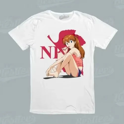 2025 verano moda hombres mujeres japonés Asuka Langley Kawaii camiseta ropa de calle camisetas Unisex Harajuku camiseta moda Streetwear