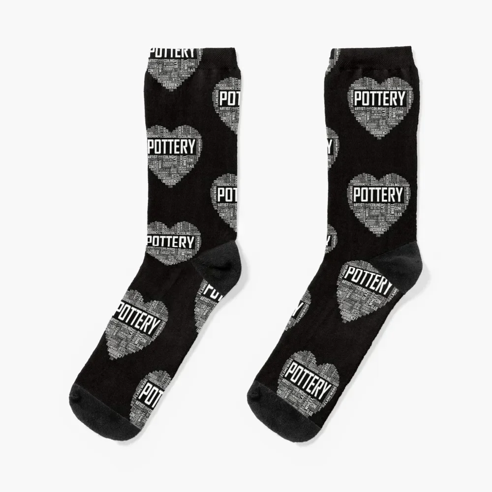 Pottery Heart Socks Novelties new in's winter gifts Non-slip Male Socks Women's