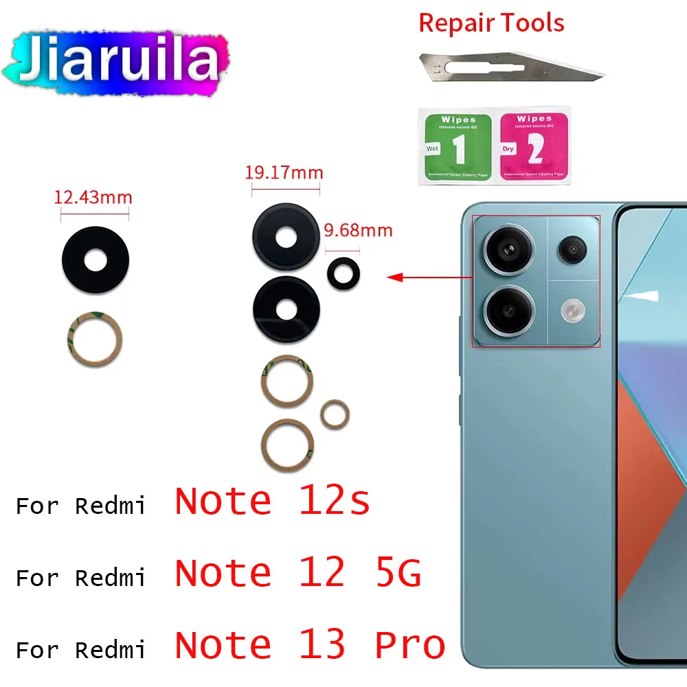 

Camera Glass Lens Back Rear Camera Glass Lens with Glue For Xiaomi Redmi Note 12 Pro+ 5G 12T Pro 12S 4G / Note 13 Pro+ Plus 5G
