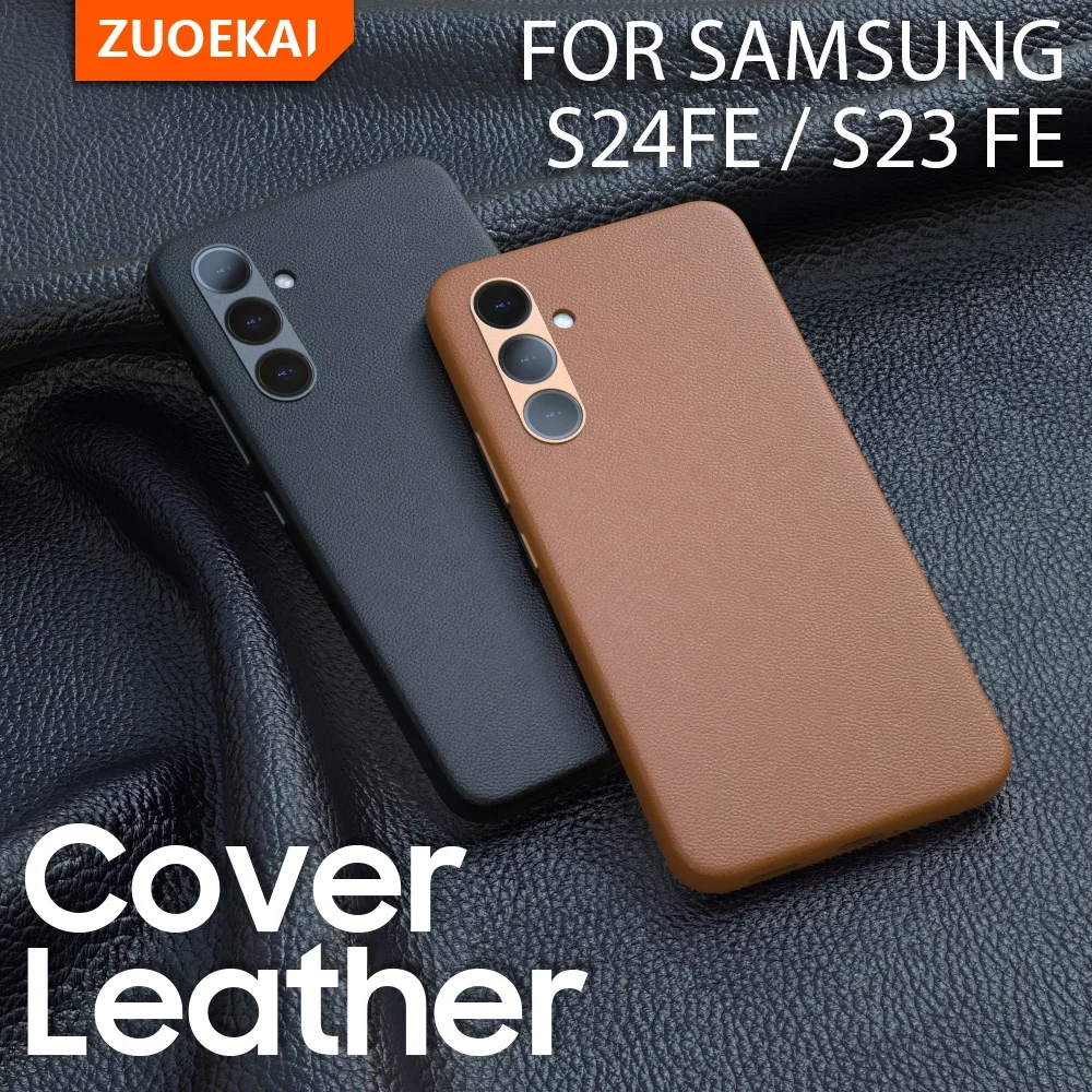 ZUOKEAI Original For Samsung Galaxy S23FE  S23 FE S24 S22 Ultra Case High Quality Leather Cover Premium Full Protect Protector