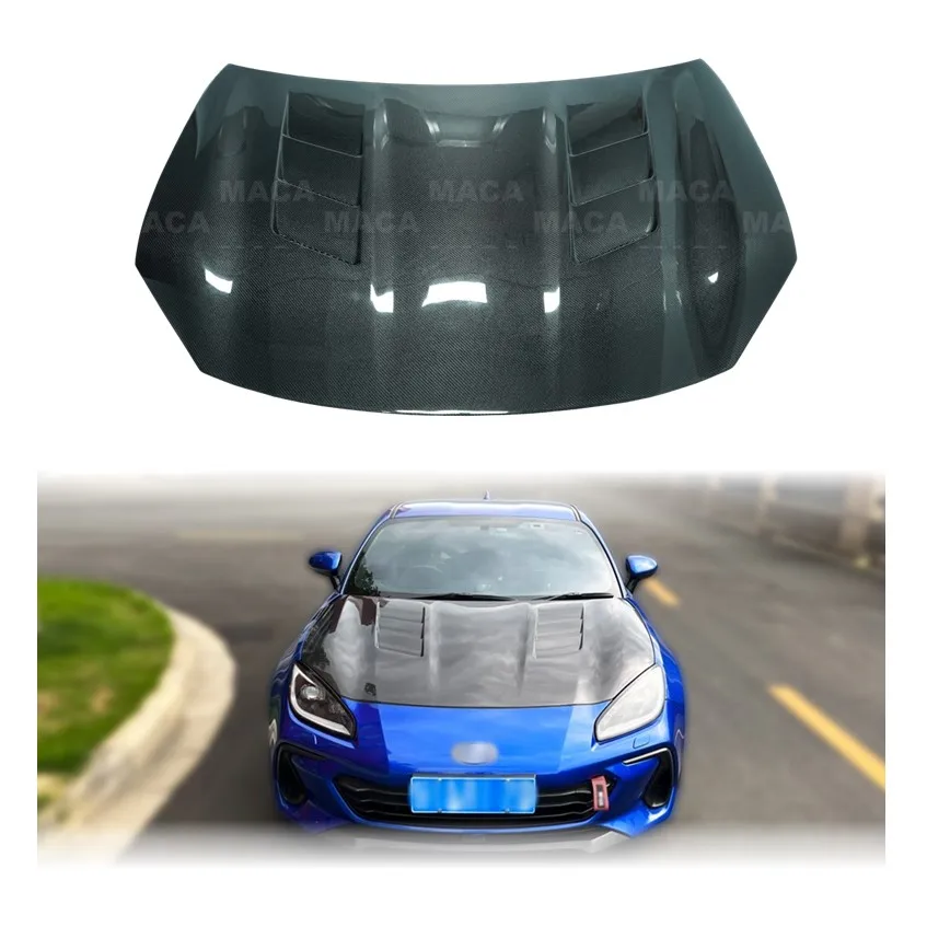 

Premium Carbon Fiber TS Style Cooling Bonnet Front Vented Cover Engine Hood For TOYOTA GR86 2022-2023