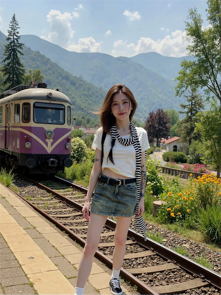 

Джинсовые мини-юбки женские в стиле бохо в стиле пэчворк с бахромой уникальные струящиеся праздничные складки многослойные классические мисс эластичность конфеты