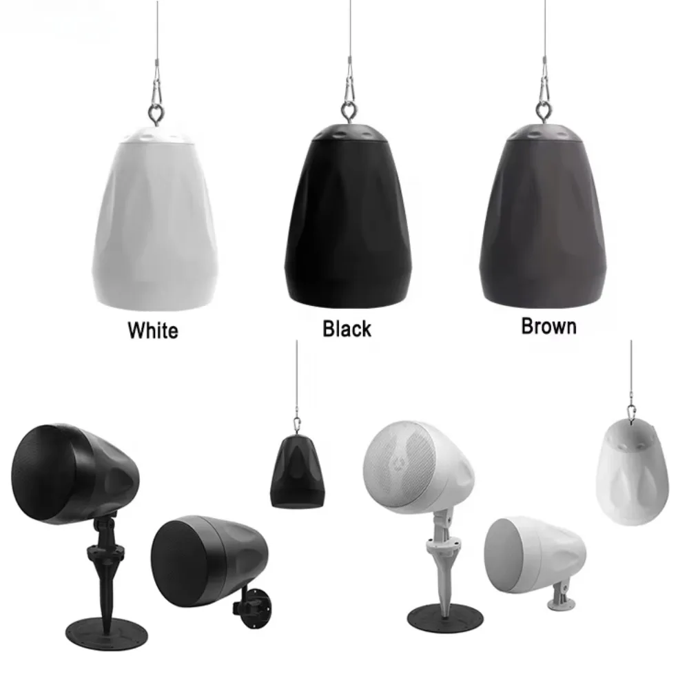 Black/White/Brown 60w Pendant Speaker Multifunctional All-Weather Outdoor Garden Waterproof Speaker