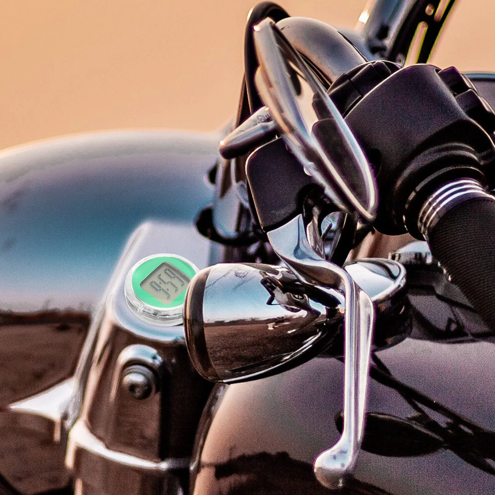 Small Mini Motorcycle Clock Stick on Digital Shockproof Battery Operated Accurate Time Display Motorcycle Supplies