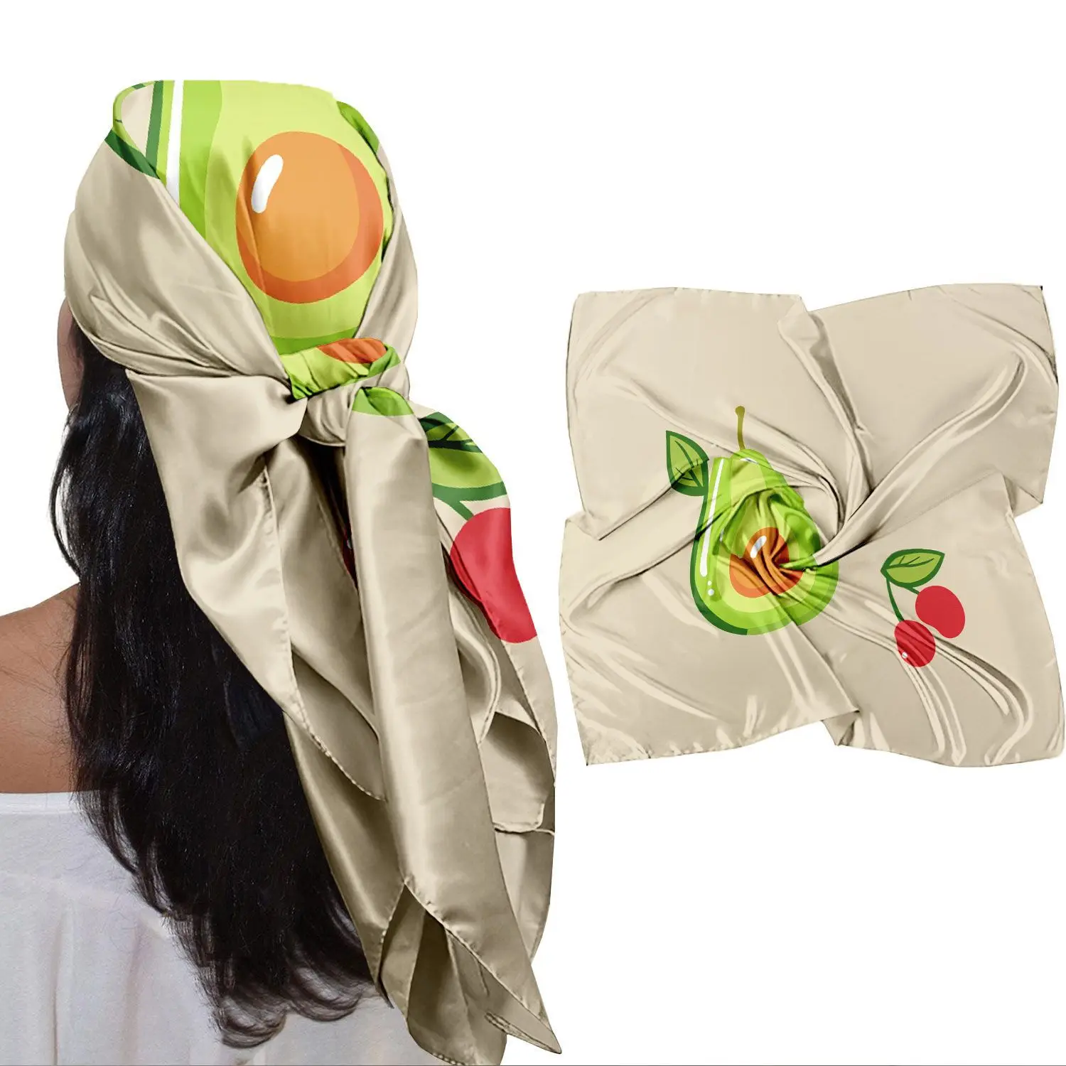 

19.69x19.69 Inch Satin Bandana Headscarf for Women Silky Hair Scarves for Fashion Lightweight