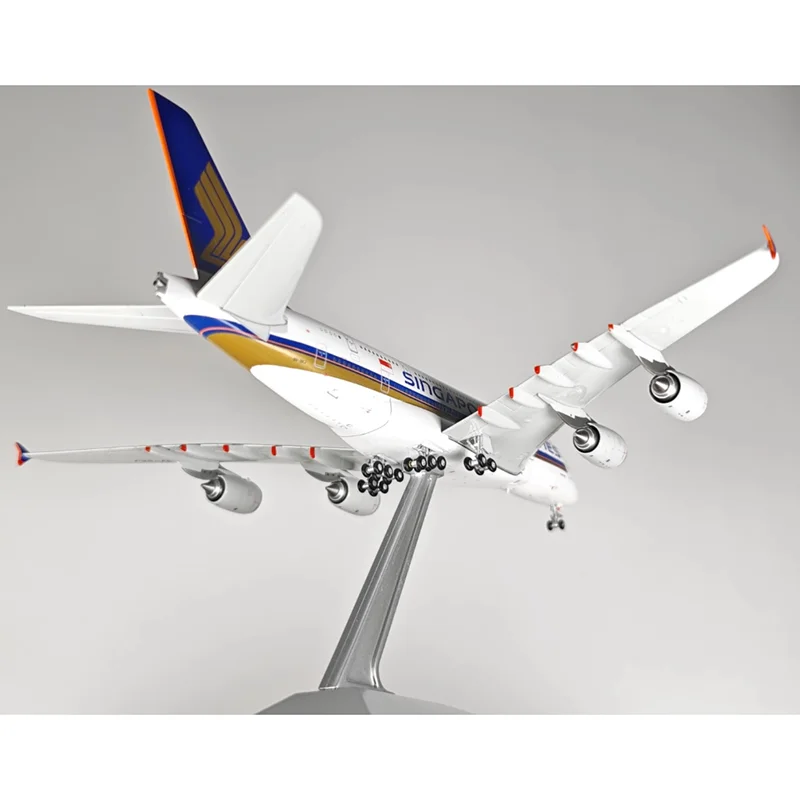 YY أجنحة دييكاست 1/400 مقياس الخطوط الجوية السنغافورية A380 9V-SKL سبيكة نموذج طائرة تحصيل حلية