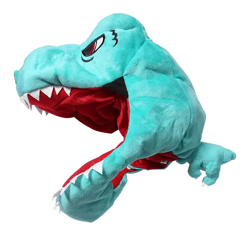 Cartoon Crocodile Funny Creative Dinosaur Performance Prop Stuffed Plush Toy Puppet Show Gift for Kids Parties