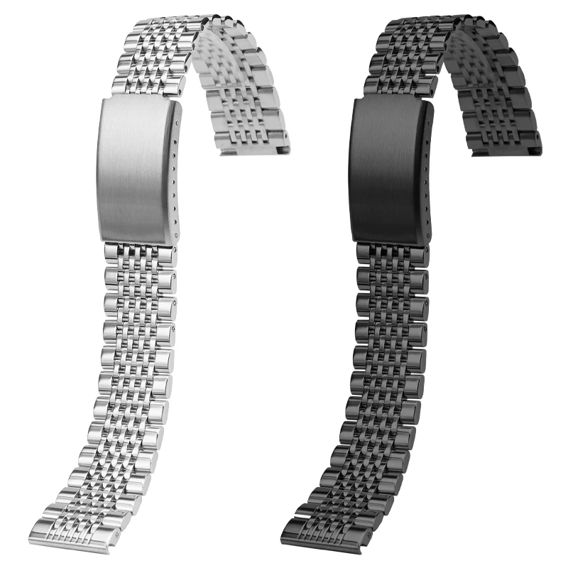 シチズン、ティソ、アルマーニ、カシオDW対応、多ブランド汎用、通気性のあるブレスレット付きメンズソリッドステンレススチール腕時計、20mm/22mm