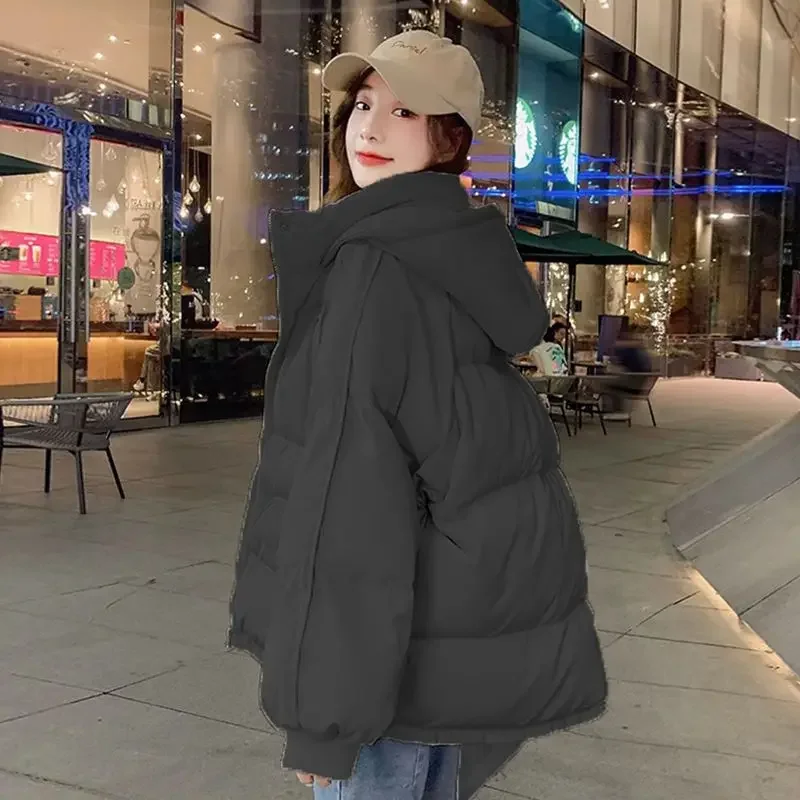 Cotton-padded Jacket New Style Female Cotton-padded Clothes Korean Version Loose Wintertime Thickening Type Short Down Jacket