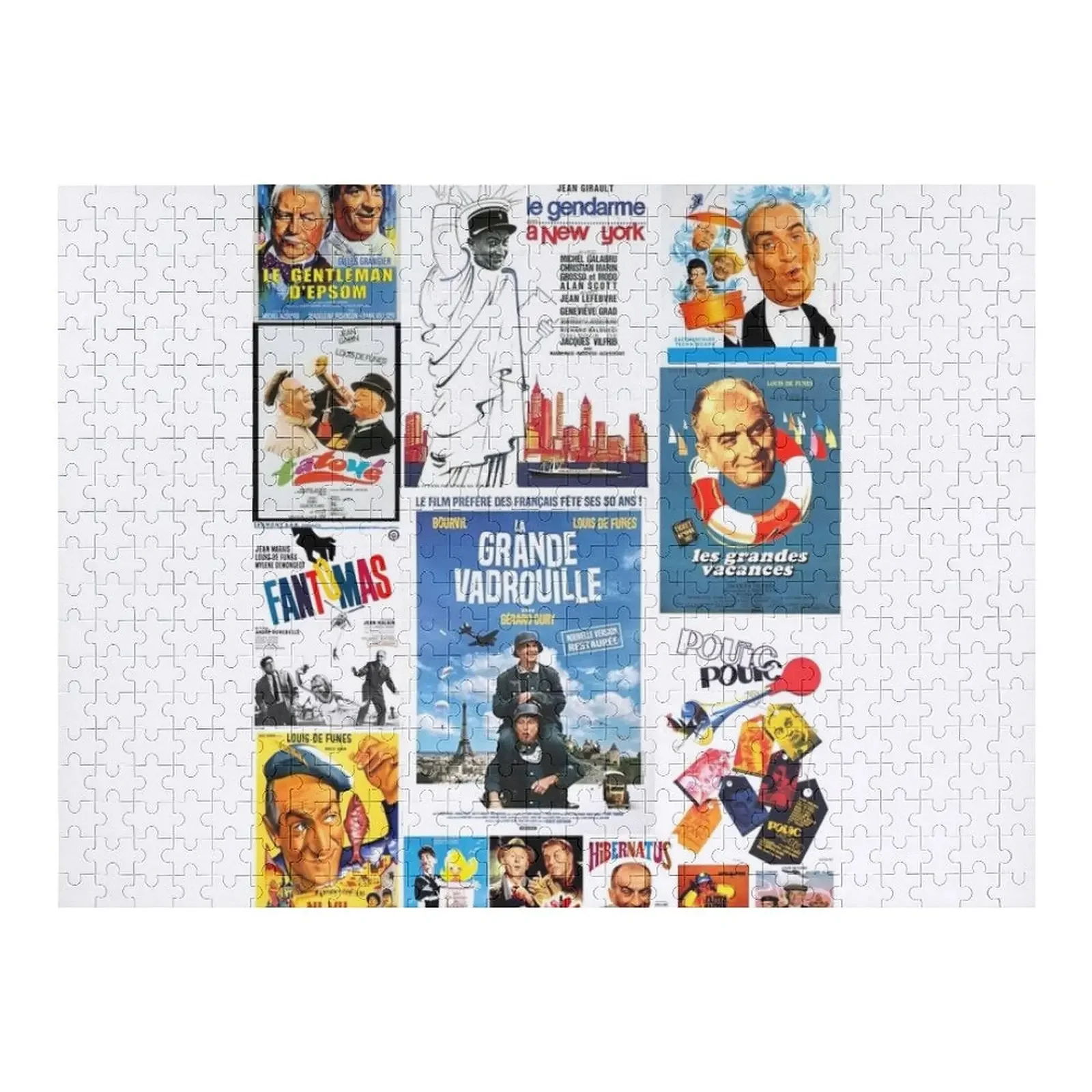 

Louis de Funes movie poster compilation Jigsaw Puzzle Custom Kids Toy Custom Photo Photo Custom Puzzle