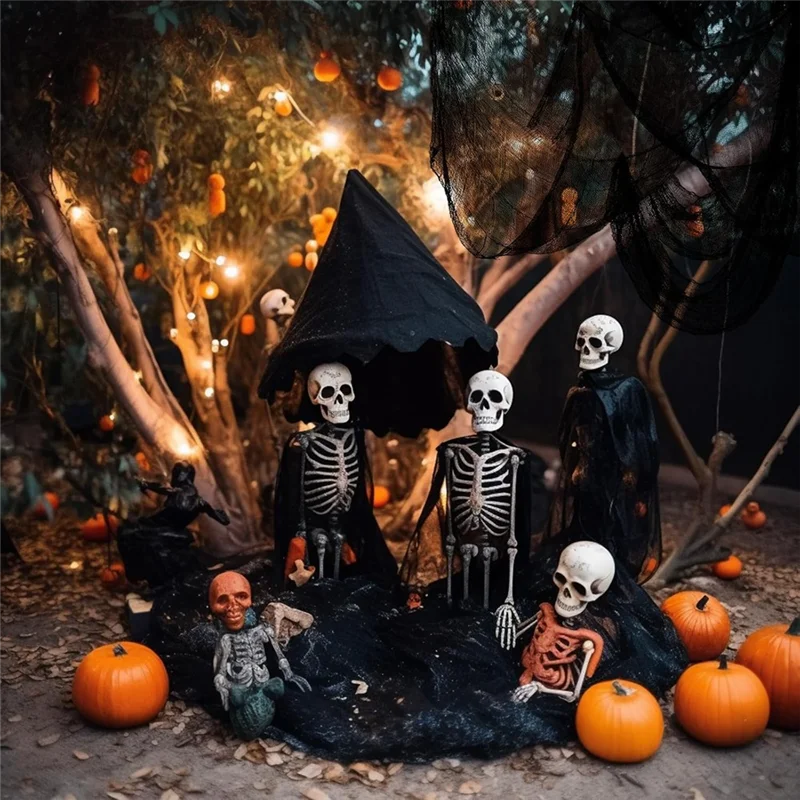 AA86 ハロウィンホラーデコレーション ハロウィンパーティーデコレーション テーブル、木、庭の門、お化け屋敷に最適