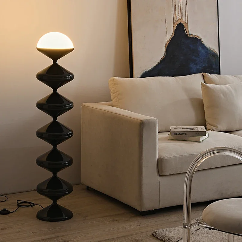 aphrodite creme estilo cabaca cordas floor lamp design criativo replica sala cama bedroom lights 01