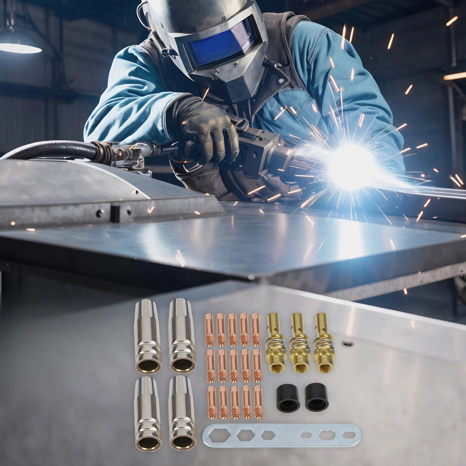 

For AK15 Burners MIG Welding Tools Protective Gas Welding Torch Complete Welding Kit Copper Welding Accessories