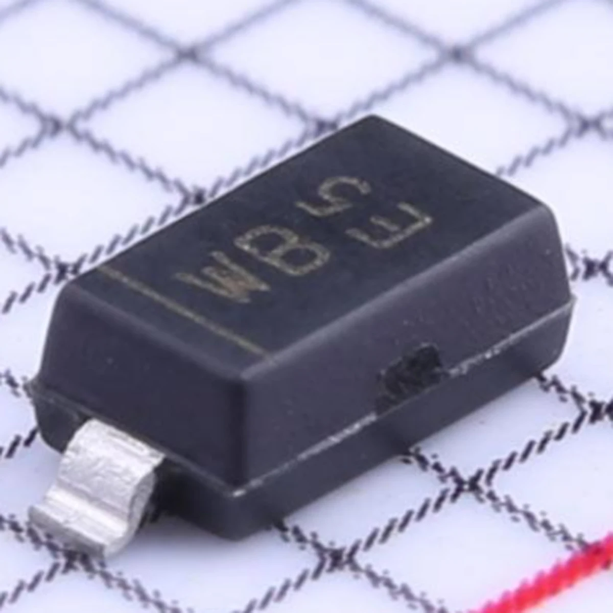 10-100pcs. Oberflächen montage Zener Diode 。 500mw Verlust leistung, ± 6%, 6,8 v, sod-123:BZT52C6V8-7-f. Markierung codes: wb